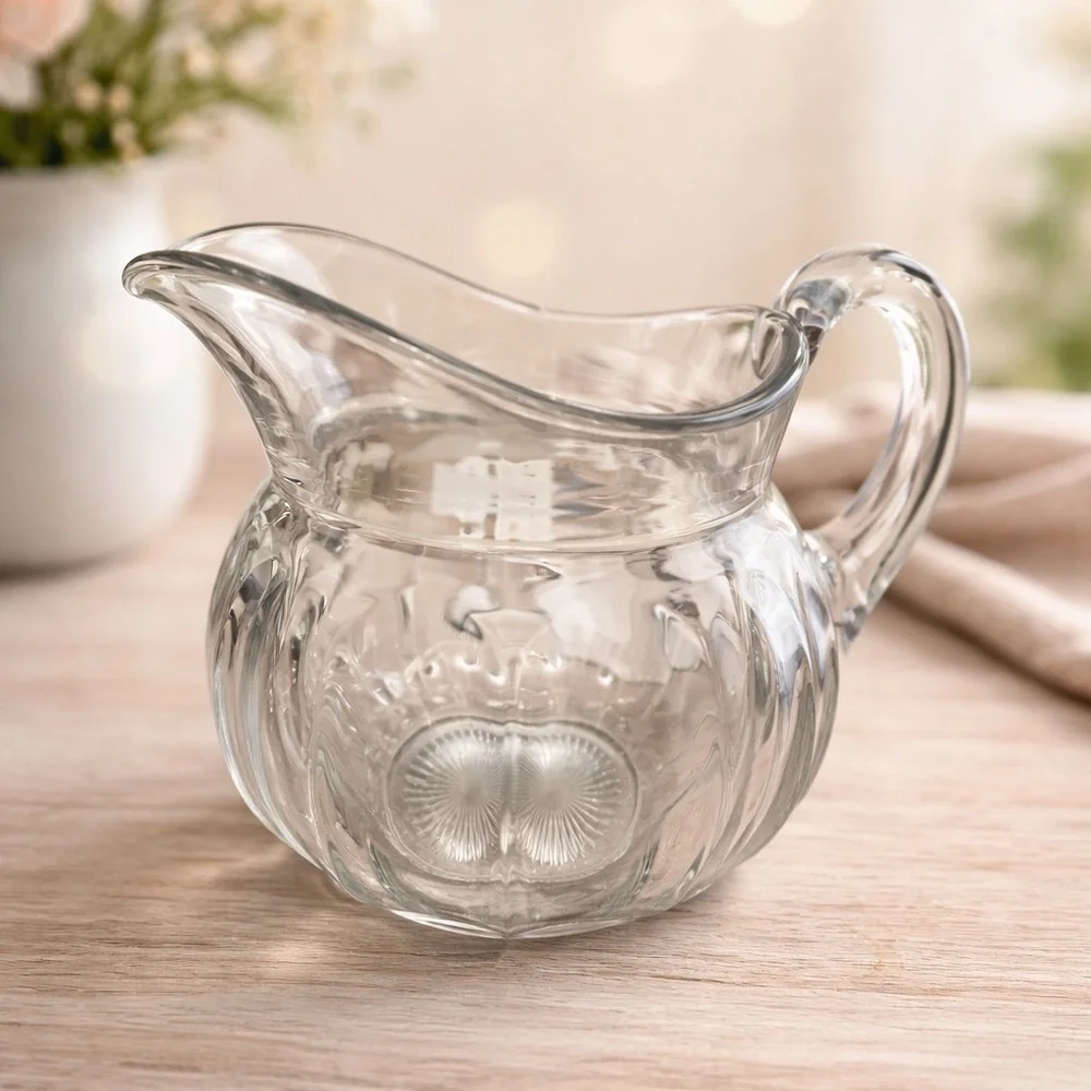 Vintage unbranded Heisey Colonial clear glass pitcher